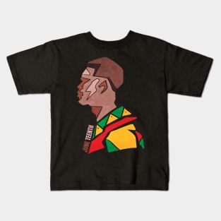 Abstract Male African Man Freedom Day Juneteenth Kids T-Shirt